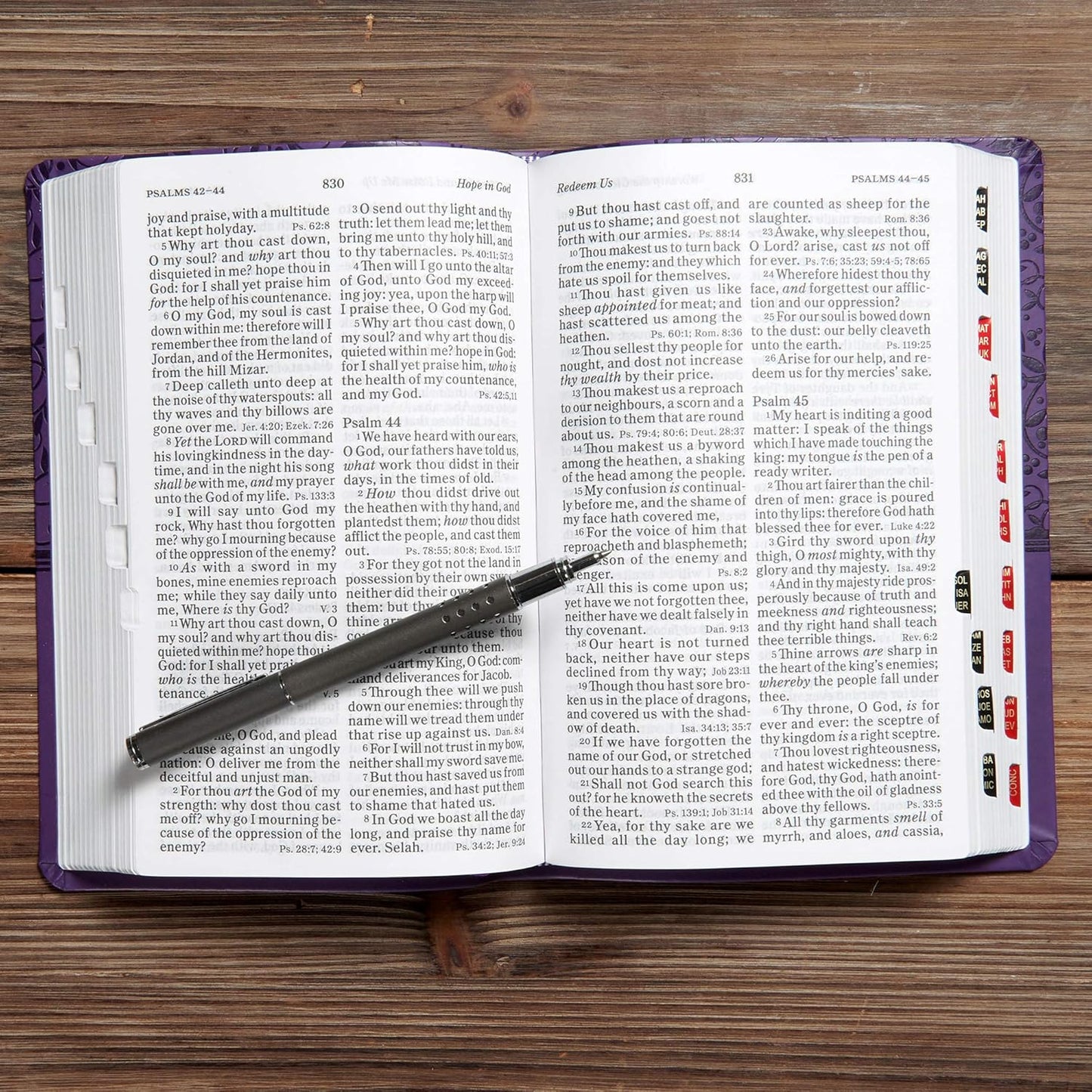 KJV Large Print Personal Size Reference Bible, Purple Leathertouch Indexed