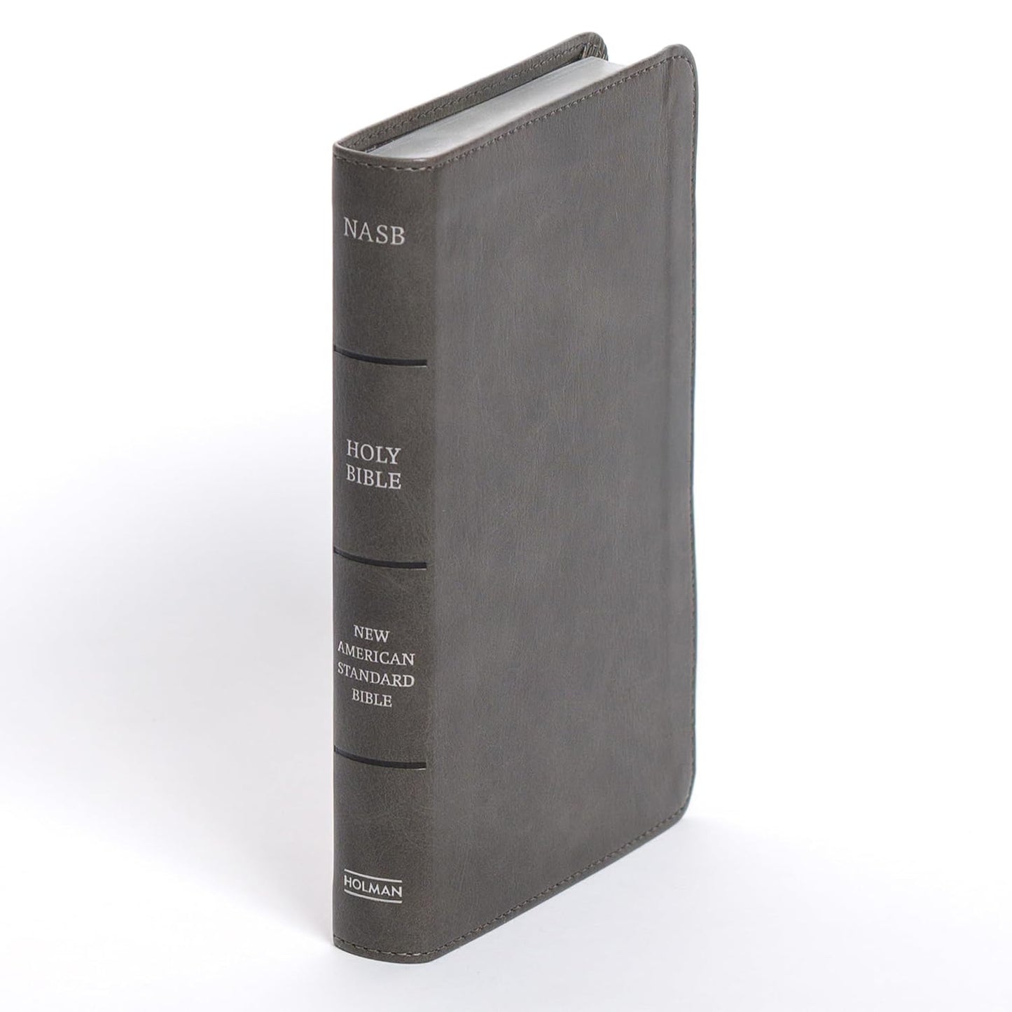 NASB Personal Size Bible, Charcoal LeatherTouch