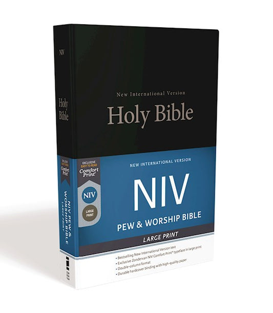 NIV Pew & Worship  Bible/Large Print-Black Hardcover