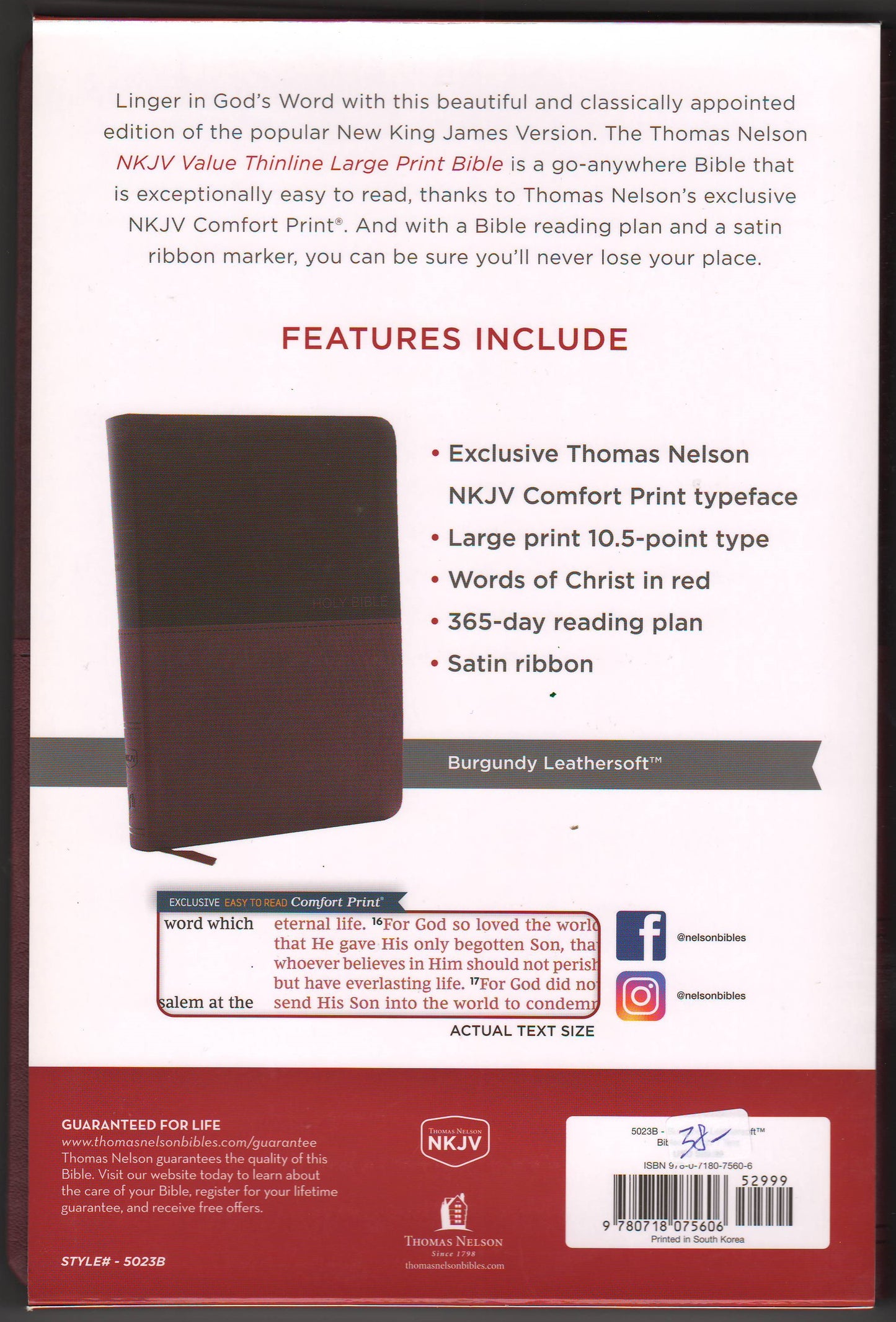 NKJV Value large print BIBLE