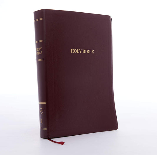KJV Holy Bible: Super Giant Print Burgundy Leather-look, Red Letter