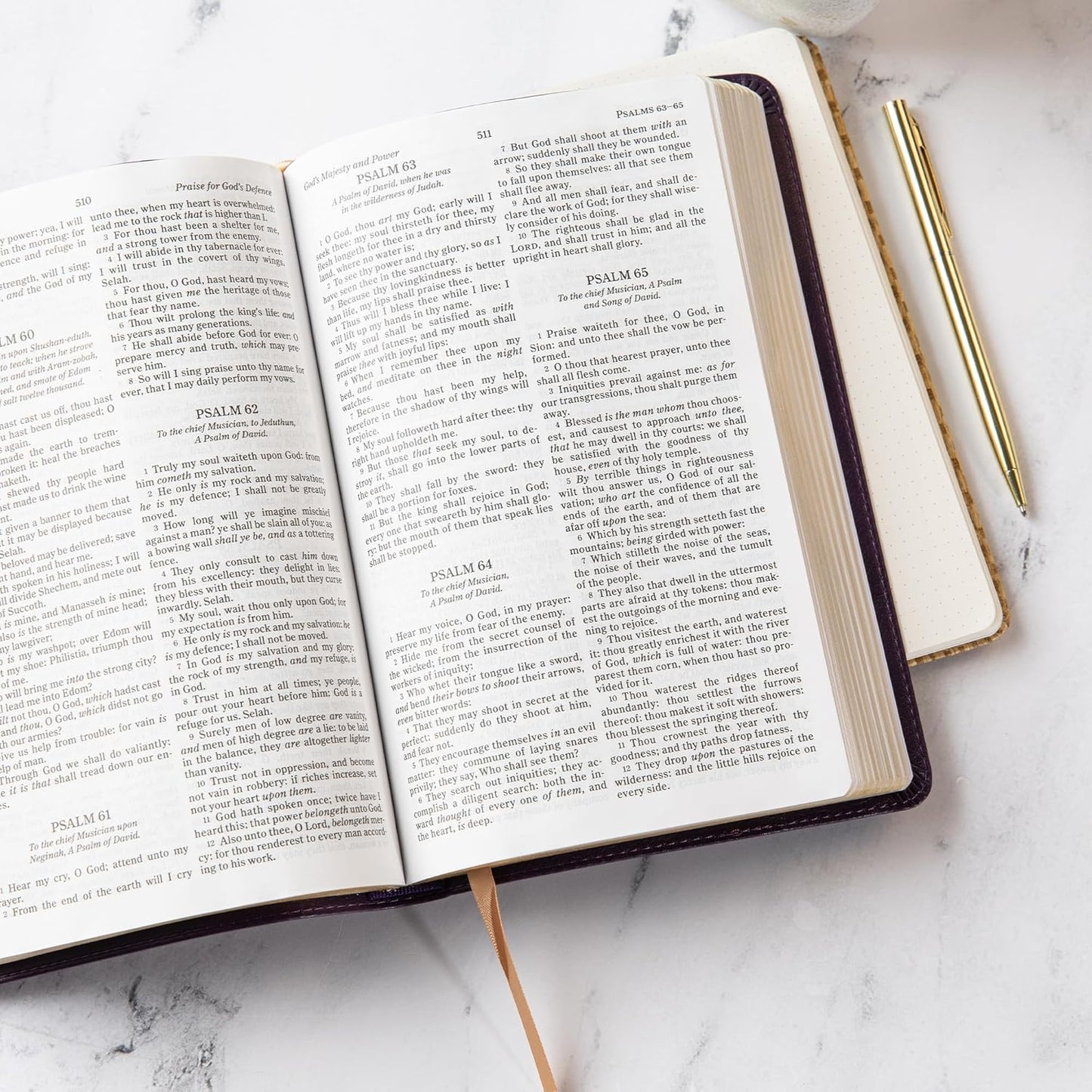 KJV Thinline Bible, Purple LeatherTouch