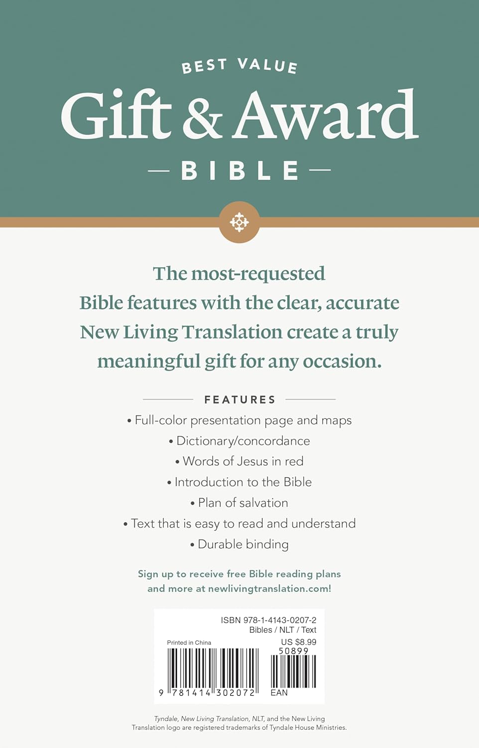 NLT GIFT & AWARD BIBLE
