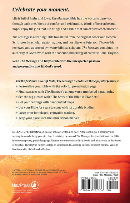 The Message Deluxe Gift Bible, Large Print