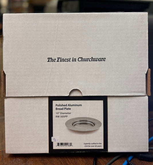 Polished Aluminum Bread Plate 10"