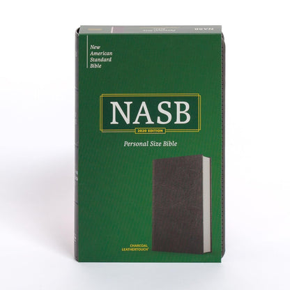 NASB Personal Size Bible, Charcoal LeatherTouch