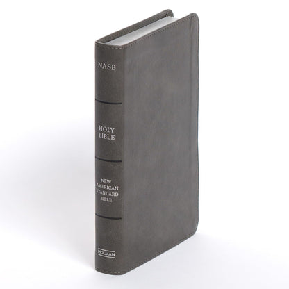 NASB Personal Size Bible, Charcoal LeatherTouch