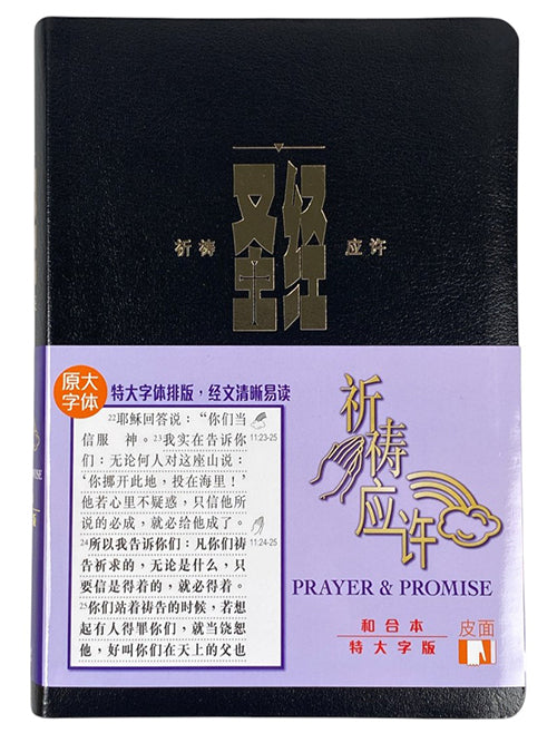 聖經祈禱應許版．特大字版．黑色皮面．金邊．拇指版．簡體字