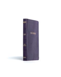 KJV Thinline Bible, Purple LeatherTouch