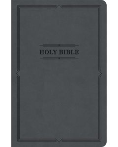 KJV Thinline Bible, Value Edition, Charcoal LeatherTouch